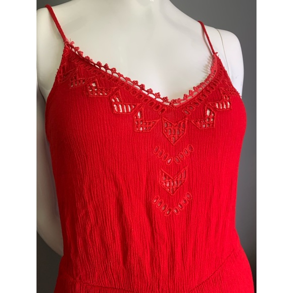 Lush : red rayon romper - Picture 3 of 13